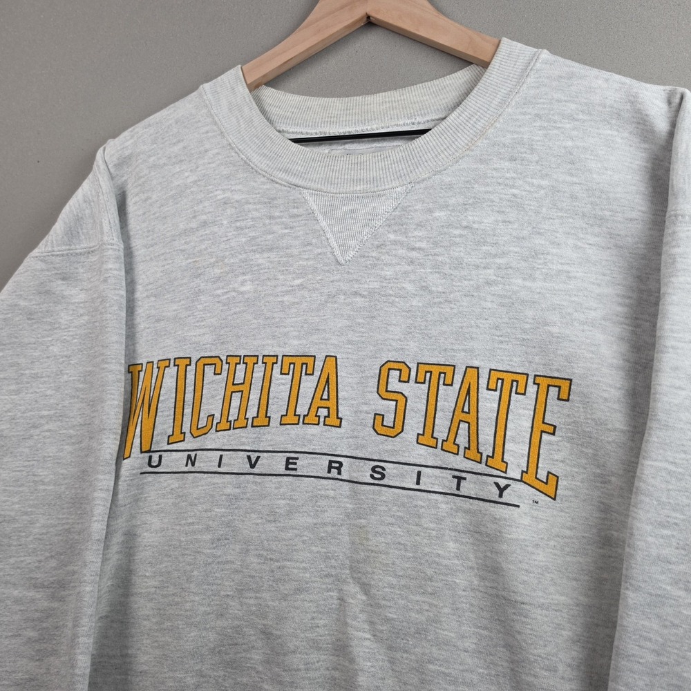 Gear For Sports Wichita State University Men Medium Gray Crewneck Sweatshirt USA